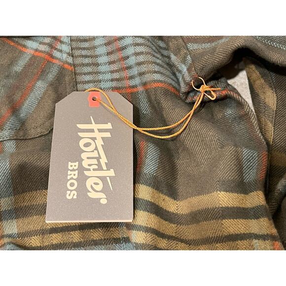 Howler Brother's Hawker’s Flannel Conor Plaid Forage 2XL XXL $89 NEW NWT Gaucho - Picture 7 of 10